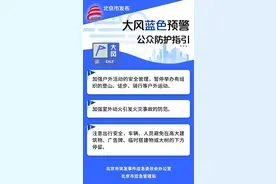 北京发布大风蓝色预警，公众防护指引请收好——图片