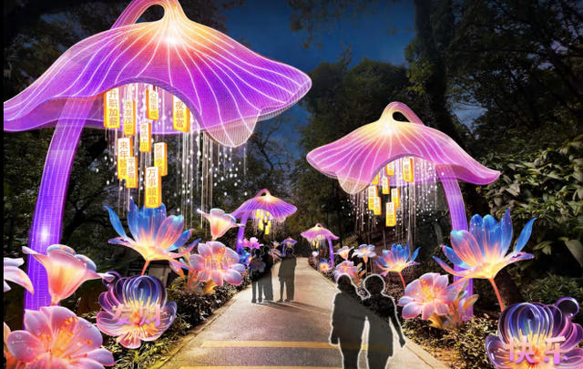 多巴胺灯海点亮越秀！来广州过个最炫彩的新年