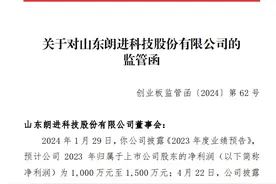 V观财报｜朗进科技收监管函：业绩预告与实际情况差异较大图片