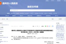 事关义务教育！德州出台三年行动计划图片