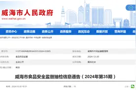 山东省威海市食品安全监督抽检信息通告（2024年第35期）图片