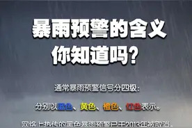 暴雨蓝、黄、橙、红预警，意味着什么？图片