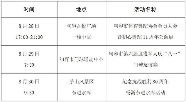 未来一周句容文旅活动安排来了