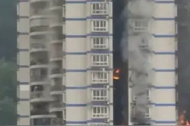 重庆一高层住宅火灾详情：事发地系商住楼，无人员被困伤亡图片