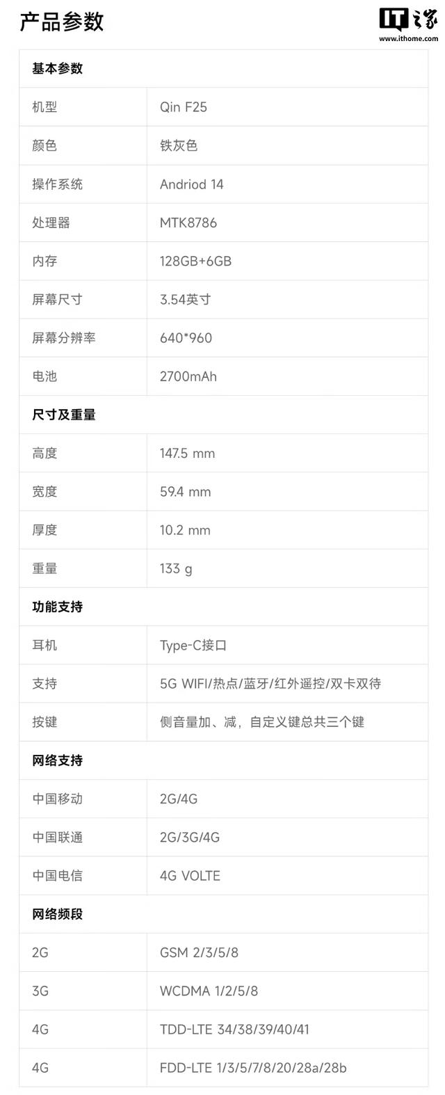多亲 F25 手机发布：触屏 + 按键双模式，首发价 899 元