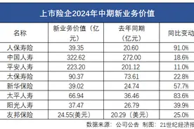 上市险企半年报观察②|“报行合一”险企新业务价值率显著增长  “一对多”充分竞争下头部险企银保渠道受益图片