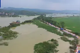 超警2.80米！郁江2024年第1号洪水洪峰正通过广西贵港图片