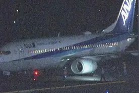 为避让施工区 日本一客机在滑行中紧急停止图片