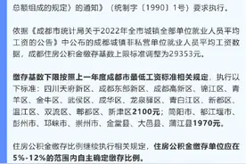 成都市住房公积金缴存基数调整图片
