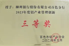 喜报！柳州银行百色分行“铝”建奇功图片