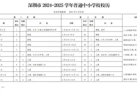 深圳中小学寒假时间→图片