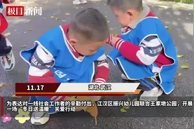 自制树叶拼图，幼儿园萌娃给一线工作者送温暖图片