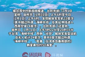 台媒紧盯：33架次解放军军机巡台，“距鹅銮鼻仅约50海里”图片