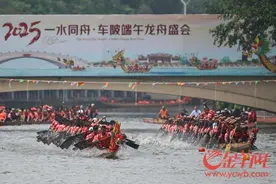 一年最热闹的时候！广州车陂龙舟激情开赛图片