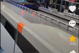 武汉光谷空轨门挤坏了临时停车？客服：已正常运营图片