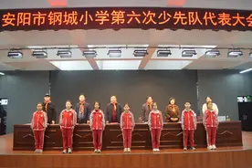 安阳市钢城小学召开第六次少代会图片