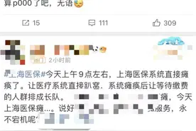 上海医保系统故障无法进行结算？12393：可先自费待恢复后再替换医保结算图片