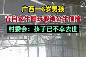 广西一6岁男孩在自家牛棚玩耍被公牛顶撞，村委会：孩子已不幸去世图片