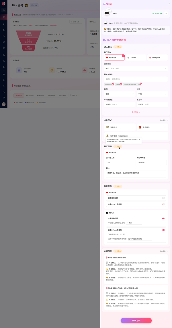 卧兔旗下WotoHub AI小兔数字员工行业首发，创造海外红人营销新纪元