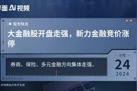 大金融股开盘走强，新力金融竞价涨停视频封面