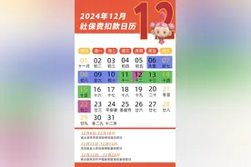 2024年12月社会保险费征缴时间安排看这里图片