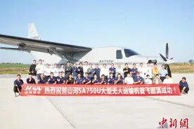 中国首款载重超3吨大型无人运输机成功首飞图片