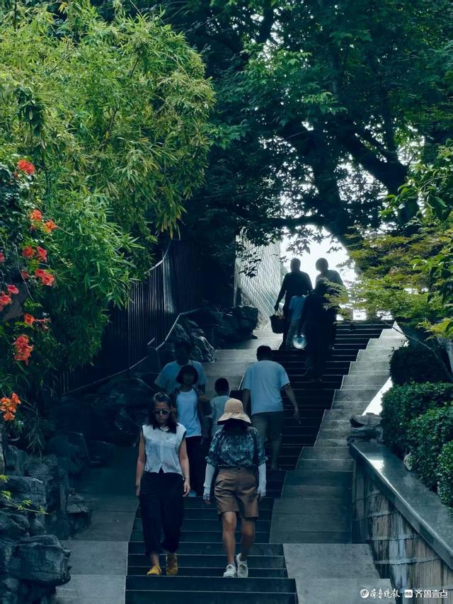 济南黑虎泉畔，夏日清凉感十足