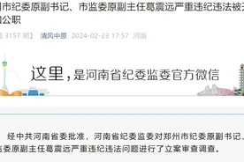 郑州市纪委原副书记、市监委原副主任葛震远被“双开”图片