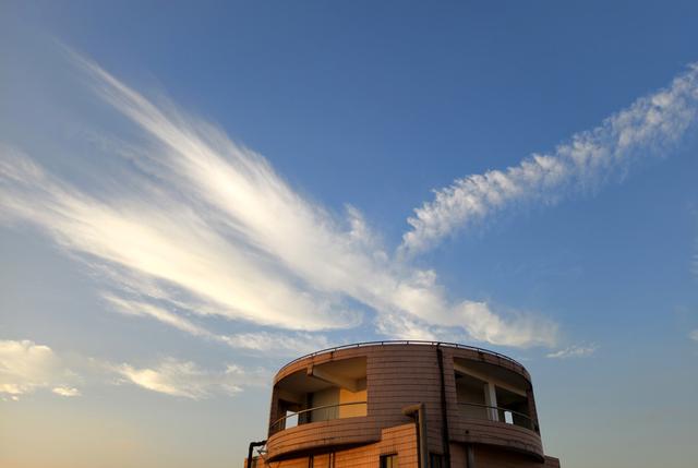 降温前的惬意周末 蓝天夕阳无限好