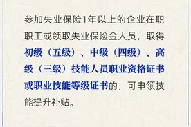 考取哪些证书能申领技能提升补贴？图片
