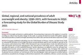 《柳叶刀》最新研究：2050年全球超半数成年人将超重或肥胖图片