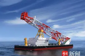 江苏造世界在建最大打桩船开始搭载，将用于厦金大桥建设图片