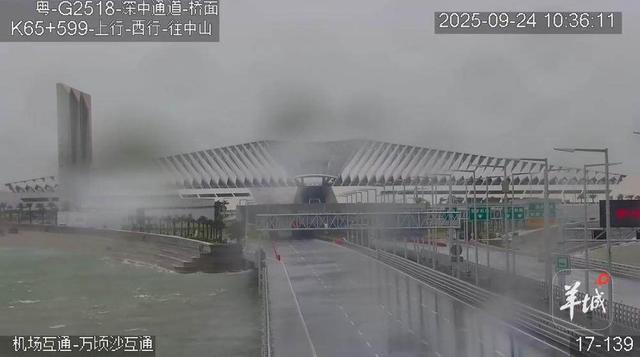 台风“桦加沙”来袭，深中大桥触发风速、拉索振动“双黄色”预警