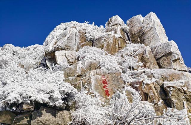岱宗披霜缟 冰韵醉人间
