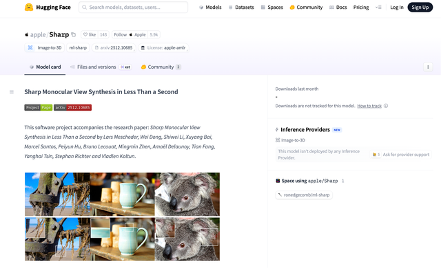 苹果开源新模型！一秒钟让照片变3D世界