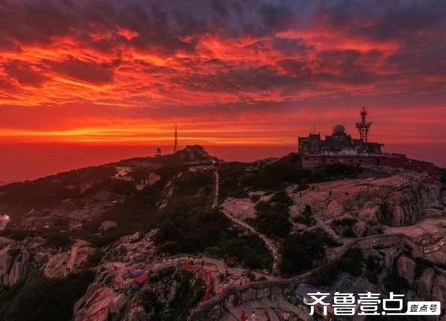壹点号·秀山东|泰山晚霞，是大地写给天空的情书
