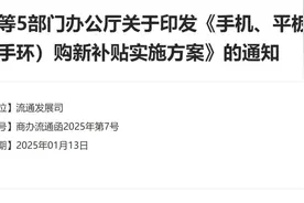 新年换手机，国补标准来了！1月20日起实施上海已明确→图片