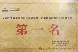 西安国际陆港一小足球队荣获2024西安市青少年足球联赛（浐灞国际港赛区）第一图片