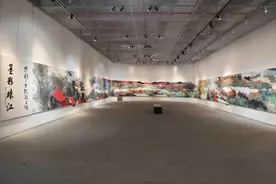 百余画家共绘百米长卷：“羊城礼赞”主题美术展在广州展出图片