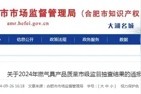 合肥市市场监督管理局通报2024年燃气具产品质量市级监督抽查结果图片