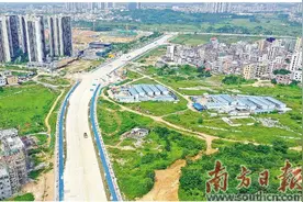 体育大道东段完成全线施工图片