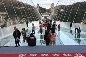 风景“险”中游 张家界大峡谷景区蛇年新春迎“开门红”图片