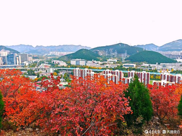 济南蝎子山，深秋 “鸳鸯火锅”景如画