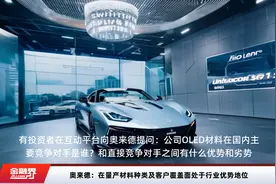 奥来德：在量产材料种类及客户覆盖面处于行业优势地位视频封面