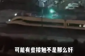 降雪冻雨下列车车顶一路火花带闪电 专家：拉弧现象图片