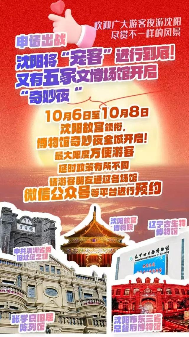 刚刚，沈阳故宫博物院、张学良旧居陈列馆、中共满洲省委旧址纪念馆、辽宁古生物博物馆、沈阳市东三省总督府博物馆，发布重要公告！