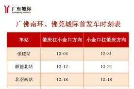 官宣！广佛南环、佛莞城际5月26日12时正式开通运营，首发车时刻表→图片