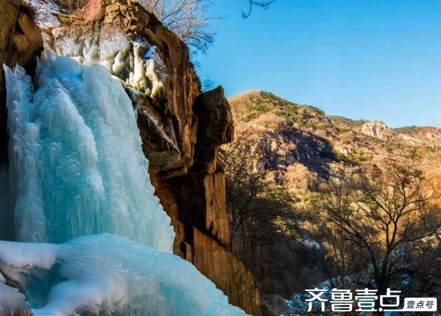 壹点号.秀山东|泰山彩石溪：冰锁崖间，惊艳一冬冬梦