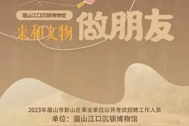 和文物做朋友 眉山江口沉银博物馆招聘3名员工图片