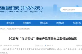 【山东】2023年“你点我检”童车产品质量省级监督抽查结果图片